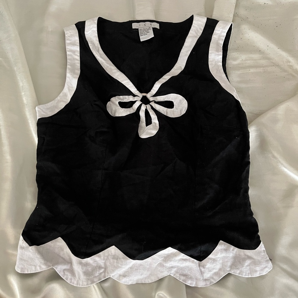 Vintage 90'2 Y2K cutout ICE blouse